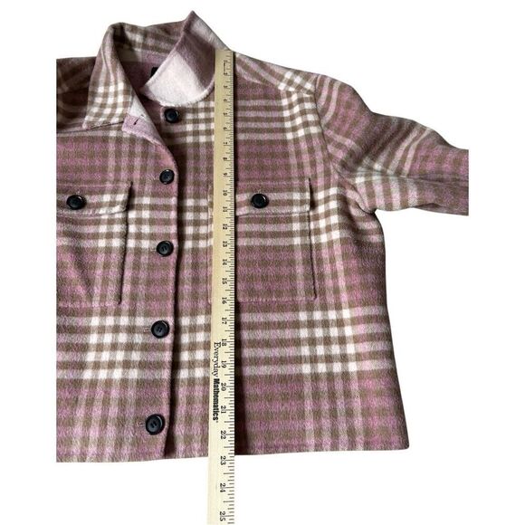 Rails Steffi Plaid Jacket size XL Mauve Pink Cream Sepia Wool Blend - Picture 6 of 11